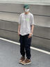 GUUKA TECH潮流休閑褲男士工裝褲男款直筒褲子2025新款長(cháng)褲寬松闊腿九分男褲 黑色 M 曬單實(shí)拍圖