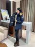 波司登（BOSIDENG）25年新款極寒90鵝絨羽絨服男女同款短款連帽保暖外套B250242317 【趨勢推薦】中山青5870 S 160/84A 體重約100-110斤 曬單實(shí)拍圖