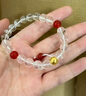 中國黃金（CHINA GOLD）黃財(cái)神鴻運(yùn)招財(cái)時(shí)尚手鏈女白水晶足金手串七夕情人節(jié)禮物送女朋友 三通葫蘆白水晶手串 曬單實(shí)拍圖