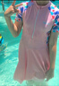 佑游兒童泳衣女中大童女孩游泳衣訓(xùn)練連體速干游泳裝32625粉色短袖3XL 曬單實(shí)拍圖