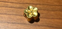中銀鑫行桃花轉運珠吊墜足金999黃金項鏈掛墜硬金DIY手串送女友禮物 桃花吊墜（克重多退少補） 約0.8g 曬單實(shí)拍圖