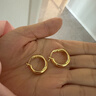 飾薇金色耳環(huán)女氣質(zhì)高級感小眾2025新款秋冬時(shí)尚輕奢耳飾耳圈百搭耳釘 金色 曬單實(shí)拍圖