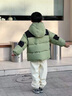 G.DUCKKIDS小黃鴨男童羽絨棉服冬季兒童外套短款加厚棉衣1-3男寶寶冬裝棉襖 綠色 90 cm建議身高85-95cm 曬單實(shí)拍圖