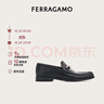 菲拉格慕（Ferragamo）男士黑色Gancini扣飾莫卡辛鞋 0769880_3E _ 95 禮物送男友 曬單實(shí)拍圖