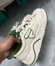 斐樂(lè ) FUSION章昊同款斐樂(lè )潮牌男鞋滑板2025夏新款50-50帆布鞋休閑鞋 奶白/深森林綠-GF 42.5 曬單實(shí)拍圖