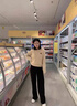 魯雅爾加厚羊羔絨闊腿休閑褲女秋冬季加絨保暖棉褲寬松垂感運動(dòng)衛褲子潮 黑色 加絨 L 曬單實(shí)拍圖