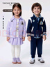 Teenie Weenie Kids小熊童裝25年新款男女寶寶學(xué)院風(fēng)翻領(lǐng)拼接外套 紫色 110 cm 曬單實(shí)拍圖