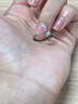 播匠s925銀天使之吻莫桑石D色戒指女ins簡(jiǎn)約小眾設計送女友情人節禮物 白色莫桑鉆戒指 開(kāi)口可調節 曬單實(shí)拍圖