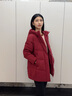 波司登（BOSIDENG）25新款羽絨服女短款連帽加厚90絨商場同款休閑百搭外套B250245122 醇酒紅|1856-趨勢推薦 S 160/88A 體重約110-130斤 曬單實拍圖