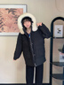 波司登（BOSIDENG）25新款冬季羽絨服女中長(cháng)款脫卸帽大毛領(lǐng)90絨保暖外套B250245268 黑色8056 M 165/88A 體重約120-140斤 曬單實(shí)拍圖