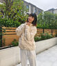 雪中飛羽絨服女短款2025冬季韓版修身百搭輕薄90絨連帽外套奶油淺米XL 曬單實(shí)拍圖