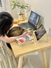 林之語(yǔ)客廳書(shū)桌實(shí)木學(xué)習桌家用雙人長(cháng)條辦公工作臺書(shū)畫(huà)桌去客廳化大長(cháng)桌 【90%購買(mǎi)-全橡膠木桌】櫻桃木色180x80cm 曬單實(shí)拍圖