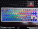 黑爵（AJAZZ）AK870三?？椭苹瘷C(jī)械鍵盤 全鍵熱插拔 Gasket結(jié)構(gòu)RGB 原廠PBT三拼鍵帽 側(cè)刻漸變藍(lán) 飛魚軸  曬單實拍圖