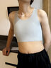 簡(jiǎn)態(tài)（Janest）佐馳歌無(wú)痕隱形束胸內衣女les帥t大胸顯小運動(dòng)減震防下垂學(xué)生超平 灰色 S(80-95斤)上胸圍70-79cm 曬單實(shí)拍圖