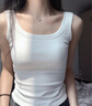 貓人（MiiOW）夏季薄款純棉背心女2025新款外穿顯瘦遮副乳內搭美背吊帶打底上衣 曬單實(shí)拍圖