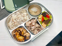 蘇泊爾（SUPOR）大容量不銹鋼學(xué)生成人上班族便當泡面飯餐盤(pán)盒兒童中小學(xué)生餐盤(pán)  曬單實(shí)拍圖
