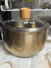 雙槍316L不銹鋼小奶鍋輔食鍋湯鍋泡面蒸鍋燃?xì)怆姶艩t16cm帶蓋 曬單實(shí)拍圖