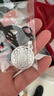 中國(guó)黃金（CHINA GOLD）銀吊墜男足銀八寶羅盤轉(zhuǎn)運(yùn)銀牌吊墜男女同款蓮花編繩項(xiàng)鏈生日禮物 八寶羅盤約11g+品牌禮盒 曬單實(shí)拍圖