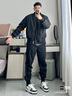CHINISM CH赤塵基礎(chǔ)款飛行員夾克外套男士秋冬加厚棉衣 黑色 XL 曬單實(shí)拍圖