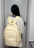 PRUY書(shū)包女生大學(xué)生高中學(xué)生初中生小學(xué)2025新款大容量背包旅行雙肩包 黃色 曬單實(shí)拍圖
