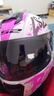 LS2情侶摩托車(chē)頭盔男女機車(chē)賽車(chē)四季全盔兒童盔防霧大尾翼802 特白/粉紅摩擦 XL(建議55-56頭圍) 曬單實(shí)拍圖
