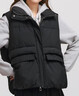 森馬（Semir）棉馬甲女冬季防潑水純色oversize立領(lǐng)面包服疊穿時(shí)尚百搭外套 黑色90001 L 曬單實(shí)拍圖