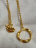 水貝黃金足金999吊墜女足金莫比烏斯環(huán)項(xiàng)鏈套鏈七夕情人節(jié)禮物送女友 莫比烏斯環(huán)（約3.21g）+精美禮盒 40cm+3cm 曬單實(shí)拍圖