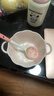 少女心草莓雙耳碗勺湯碗沙拉碗飯碗家用碗高顏值年輕人釉下彩餐具 草莓雙耳碗（1碗1勺） 曬單實(shí)拍圖