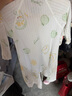 愛(ài)貝迪拉（AIBEDILA）短袖夏裝連體衣嬰兒衣服夏季薄款新生嬰幼兒睡衣外出男女寶寶空調 長(cháng)袖-青桔小熊(無(wú)骨小晾衣) 66cm 曬單實(shí)拍圖