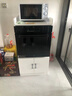馳射佛山廚房臺面嵌入式消毒柜洗碗機蒸烤箱柜子落地置物架電器收納 實(shí)木4層帶門(mén)款 曬單實(shí)拍圖