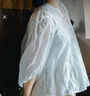 闊色（kuose）白色天絲刺繡薄襯衫襯衣女2025春夏季新款長(cháng)袖罩衫娃娃衫秋 白色 M 曬單實(shí)拍圖