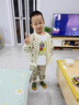 G.DUCKKIDS男童套裝秋裝男寶寶一周歲兩歲半三到四多春女小孩衣服男孩潮帥氣 211225字母滿印三件套 米色 100 cm(100cm) 曬單實拍圖