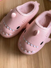 LATE TIME兒童棉拖鞋秋冬女童室內靜音防水防滑棉拖鞋家居親子寶寶鯊魚(yú)棉鞋 粉色 內長(cháng)16cm 【160】適合腳長(cháng)約15cm 曬單實(shí)拍圖