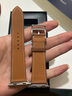 istrap蘋果手表表帶真皮愛馬仕同款牛皮適用apple watch表帶S10/9/8/7/6/5/SE男女士iWatch ultra2手表帶 淺棕白線丨銀色配件 44/45/46MM表盤【適用Wat 曬單實拍圖