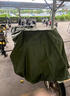 老帆布防水防曬特厚pvc涂塑老式油布蓬布綠色耐磨防雨布地攤雨布 防水防曬加厚老帆布 2米*3米【送繩子】 曬單實(shí)拍圖