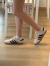 adidas「T頭鞋」STADT經典時尚薄底運動板鞋男女阿迪達斯三葉草   奇跡石英色/黑色   36.5 曬單實拍圖