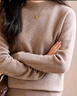 她享半高領(lǐng)100%純羊毛衫女毛衣打底衫秋冬保暖上衣  建議100-130斤 曬單實(shí)拍圖