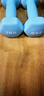 Ma fitness啞鈴男士健身家用器材六角小啞鈴5kg男生宿舍防銹純鐵4kg一對公斤 2KG*2只天空藍-初級力量訓練 藍色 曬單實(shí)拍圖