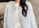傲列2025冬季新款整皮狐貍毛皮草外套年輕短款顯瘦氣質(zhì)皮毛一體大衣女 米杏 S 曬單實(shí)拍圖