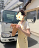 QTQP夏季薄款牛仔背帶短褲女2025新款淺色小個(gè)子寬松遮胯闊腿連體褲子 奶黃色 M 曬單實(shí)拍圖