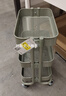 宜家（IKEA）拉斯克家居小推車置物架廚房儲(chǔ)物架客廳大容量儲(chǔ)物收納架 【升級(jí)款】米色黃色小號(hào) 28*38*61cm 曬單實(shí)拍圖