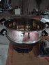 惠當家（Hui Dang Jia）電炒鍋多功能電蒸鍋家用大容量鑄鐵電鍋電煮鍋電熱鍋電火鍋無(wú)涂層一體插電炒菜鍋多用途鍋 【按鍵款】32CM帶1個(gè)蒸籠 曬單實(shí)拍圖