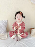 優(yōu)奇嬰兒秋冬連體衣喜慶寶寶秋裝超萌可愛嬰幼兒衣服保暖毛衣外出哈衣 紅色 66cm 曬單實拍圖