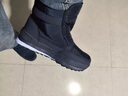 心楠東北加厚款棉鞋男士冬季防寒保暖中筒雪地靴大碼中老年高幫雪地鞋 黑色43【建議41碼】 曬單實(shí)拍圖
