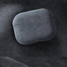 0度 蘋(píng)果AirPods Pro3耳機殼保護套 Pods3/2/1代歐締蘭毛絨藍牙耳機保護殼 全包防摔抗指紋輕奢男女 黑灰色-意大利Alcantara材質(zhì) AirPods 4代 曬單實(shí)拍圖