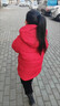 G.DUCKKIDS小黃鴨女童羽絨服免洗易打理4-14歲中長(cháng)款中大兒童小女孩紅色加厚 紅色 140 曬單實(shí)拍圖