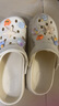 名創(chuàng  )優(yōu)品（MINISO）洞洞鞋男女夏季外穿涼鞋防滑厚底踩屎感包頭涼拖鞋 卡其+海洋星星 曬單實(shí)拍圖