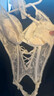 綾天生絲滑綾lingerie「花嫁」520誘惑網(wǎng)紗刺繡可拆蕾絲胸衣五件組合裝禮盒 White白色 L 碼 「168cm-183cm」 曬單實(shí)拍圖