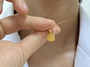 中國黃金（CHINA GOLD）小方糖黃金項鏈女托帕石足金吊墜新年情人節禮物送女朋友老婆 小方糖黃金吊墜 金重約1.1g【贈銀鏈】 曬單實(shí)拍圖