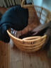 無(wú)不為中古風(fēng)臟衣簍仿藤編大容量浴室洗衣籃高顏值輕奢家用臟衣服收納筐 小號（寶寶衣物/內衣襪子收納） 曬單實(shí)拍圖